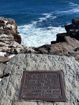 Giant Stairs Plaque on Bailey Island